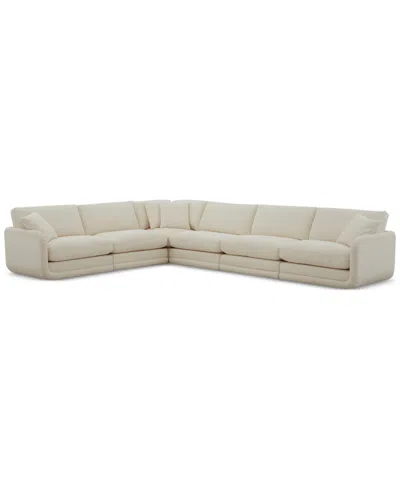 Macy's Daryll 6-pc. Fabric L Sectional, Exclusively At  In Neutral