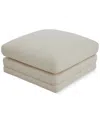 Macy's Daryll Fabric Ottoman, Exclusively At  In Neutral