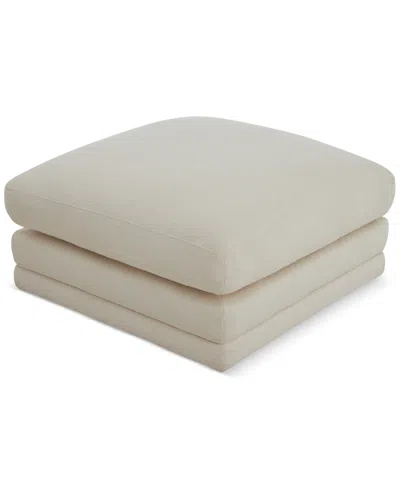 Macy's Daryll Fabric Ottoman, Exclusively At  In Neutral