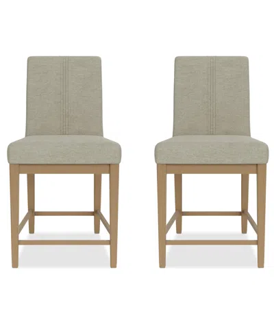 Macy's Davie 2 Pc. Dining Counter Height Chair Set In No Color