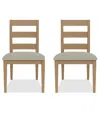 Macy's Davie 2 Pc. Ladder Side Chair Set In No Color