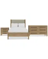 Macy's Davie 3-pc. Twin Set (upholstered Bed, Chest & 3-drawer Nightstand)
