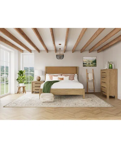 MACY'S DAVIE 3-PC. KING SET (LEATHER BED, CHEST & 3-DRAWER NIGHTSTAND), CREATED FOR MACY'S