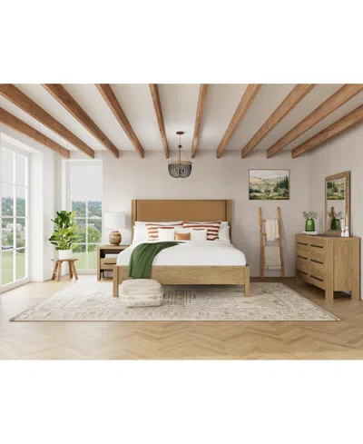 Macy's Davie 3-pc. King Set (leather Bed, Dresser & 1-drawer Nightstand), Created For  In Brown