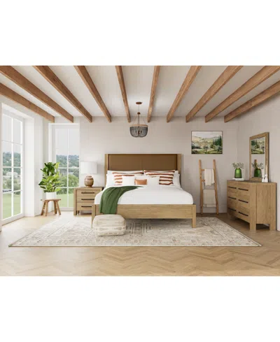 MACY'S DAVIE 3-PC. KING SET (LEATHER BED, DRESSER & 3-DRAWER NIGHTSTAND), CREATED FOR MACY'S