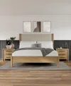 Macy's Catriona 3pc Bedroom Set (king Woven Bed, Chest, 2-drawer Nightstand) In Brown