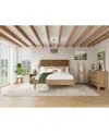 Macy's Davie 3-pc. Queen Set (leather Bed, Dresser & 3-drawer Nightstand), Created For  In Brown