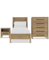 Macy's Davie 3-pc. Full Set (panel Bed, Chest & 3-drawer Nightstand)