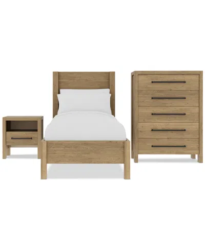 MACY'S DAVIE 3-PC. TWIN SET (PANEL BED, CHEST & 1-DRAWER NIGHTSTAND)