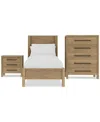 Macy's Davie 3-pc. Full Set (panel Bed, Chest & 3-drawer Nightstand)