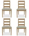 Macy's Davie 4 Pc. Ladder Side Chair Set In No Color