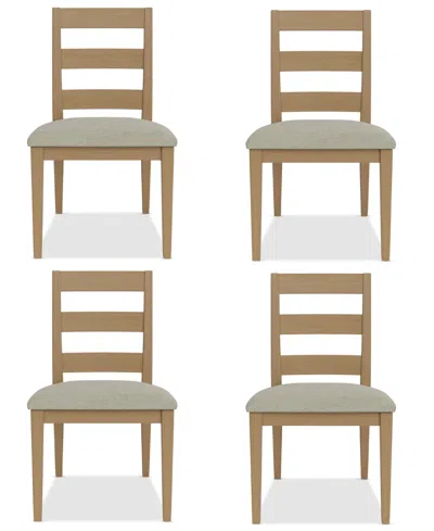 Macy's Davie 4 Pc. Ladder Side Chair Set In No Color