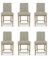 Macy's Davie 6 Pc. Dining Counter Height Chair Set In No Color