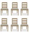 Macy's Davie 6 Pc. Ladder Side Chair Set In No Color