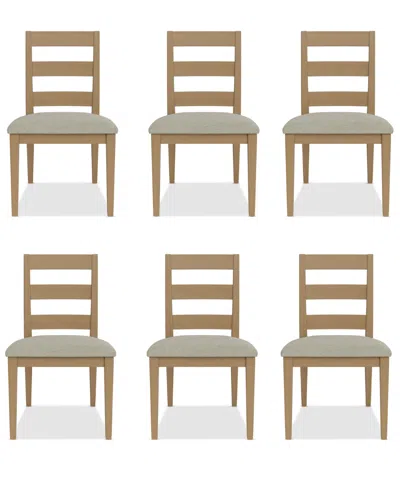 Macy's Davie 6 Pc. Ladder Side Chair Set In No Color