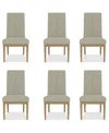 Macy's Davie 6 Pc. Upholstered Side Chair Set In No Color
