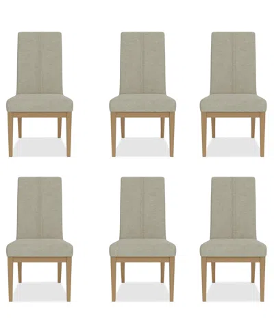 Macy's Davie 6 Pc. Upholstered Side Chair Set In No Color