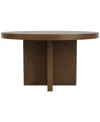 Macy's Davie Cracked Oak 54" Round Table In Brown