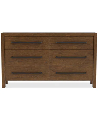 Macy's Davie Cracked Oak Dresser In Brown