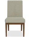 Macy's Davie Cracked Oak Upholstered Chair In Brown