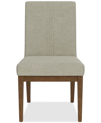 Macy's Davie Cracked Oak Upholstered Chair In Brown
