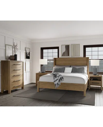 Macy's Davie King 3-pc. Set (panel Bed, Chest & 1-drawer Nightstand) In Brown
