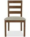 Macy's Davie Ladder Side Chair In Brown