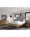 Macy's Davie Queen 3-pc. Set (upholstered Bed, Dresser & 1-drawer Nightstand) In Brown