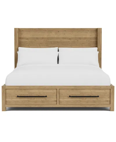 Macy's Davie Queen Storage Panel Bed In Brown