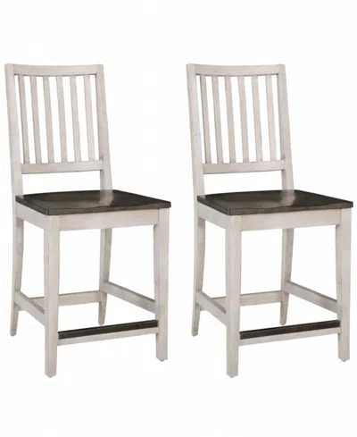 Macy's Dawnwood 2-piece Wood Counter Side Chair Set In Multi