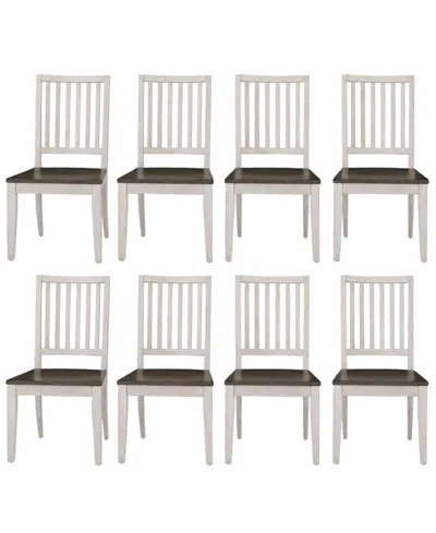 Macy's Dawnwood 8-piece Wood Dining Side Chair Set In Animal Print
