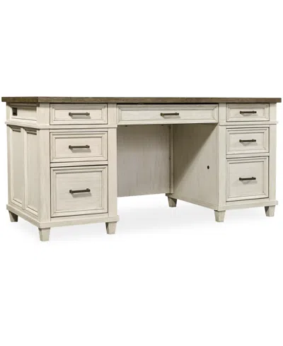 Macy's Dawnwood Executive Desk In Aged Ivory