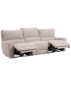Macy's Closeout! Deklyn 106" 3-pc. Zero Gravity Fabric Sofa With 2 Power Recliners, Created For  In Cobblestone