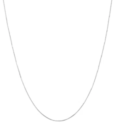Macy's Delicate Box Chain 20" Strand Necklace (2/3mm) In 14k White Gold