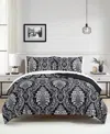 Macy's Demi Reversible 3-pc. Comforter Sets In Black