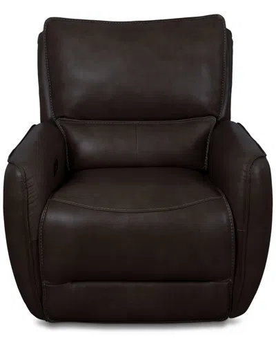 Macy's Derban 40" Leather Zero Gravity Recliner, Created For  In Coffee