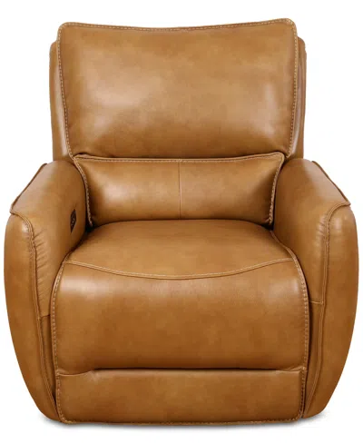 Macy's Derban 40" Leather Zero Gravity Recliner, Created For  In Palomino
