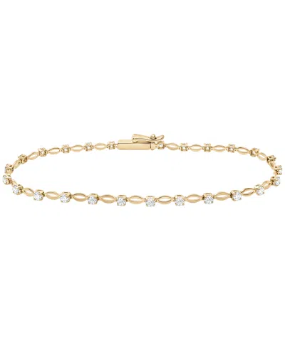 Macy's Diamond (1 Ct. T.w.) Bracelet In 10k Yellow Gold