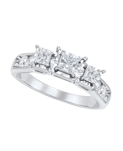 Macy's Diamond (1 Ct. T.w.) Engagement Ring In 14k White Gold In Metallic