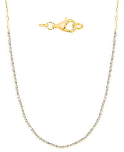 Macy's Diamond (1 Ct. T.w.) Necklace In Sterling Silver White Rhodium In Gold