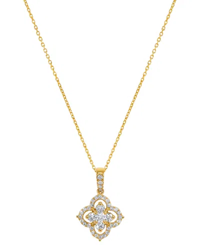 Macy's Diamond (1/2 Ct. T.w.) Pendant Necklace In 14k Yellow Gold
