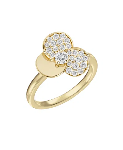 Macy's Diamond (1/3 Ct. T.w.) Ring In 14k Gold Over Sterling Silver
