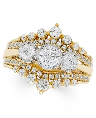 Macy's Diamond 3-stone Ring (1 1/4 Ct. T.w.) In 14k Yellow Gold