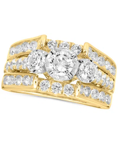 Macy's Diamond 3-stone Ring (2 Ct. T.w.) In 14k Gold In Yellow Gold