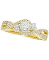 Macy's Diamond 3-stone Ring (5/8 Ct. T.w.) In 14k Yellow Gold In Gold