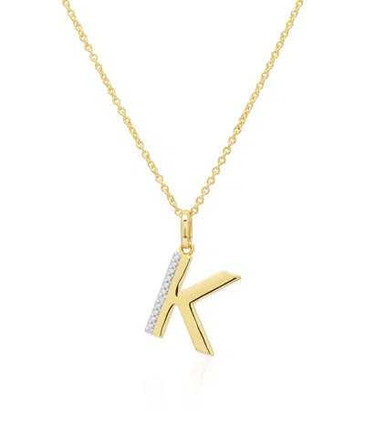 Macy's Diamond Accent 0.005 Ct. T. W. Initial 's' Pendant, 18'' Necklace In Gold