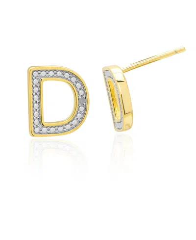 Macy's Diamond Accent 0.01 Ct. T. W. Initial 's' Stud Earrings In Gold