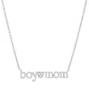 MACY'S DIAMOND ACCENT BOY MOM PENDANT NECKLACE IN STERLING SILVER OR 14K GOLD-PLATED STERLING SILVER, 16" +