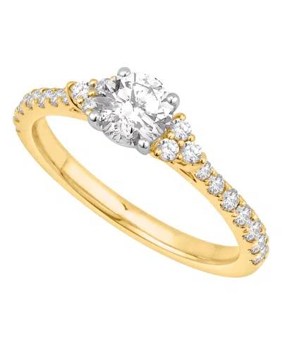 Macy's Diamond Accent Engagement Ring (1 Ct. T.w.) In 14k Two-tone Gold