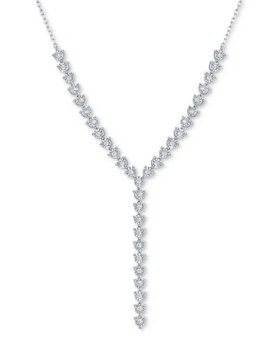 Macy's Diamond Adjustable 18" Lariat Necklace (1/4 Ct. T.w.) In Sterling Silver